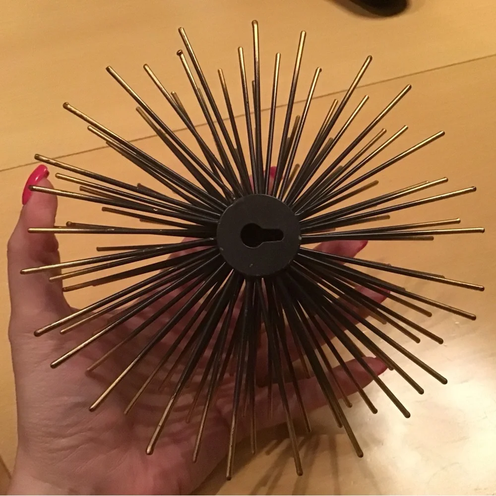 MCM Brass Black‎ Gold Metal Spike Urchin Pom Pom Starburst Atomic C Jere Style 2